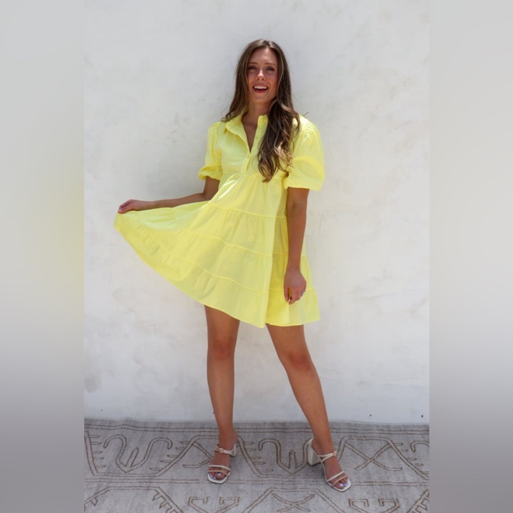 BlueB.COLLECTION, Size medium, Yellow Tied Dress